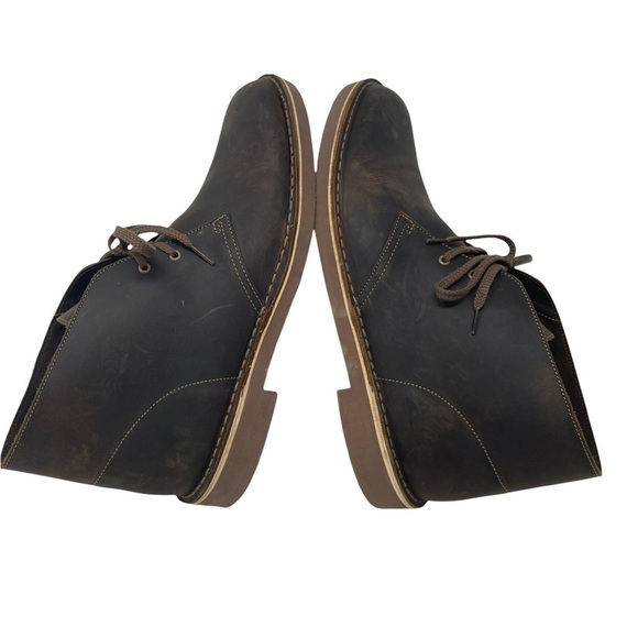 Clarks Bushacre 2 Brown Leather‎ Beeswax Ankle Chukka Casual Boots Size 12 main image 10